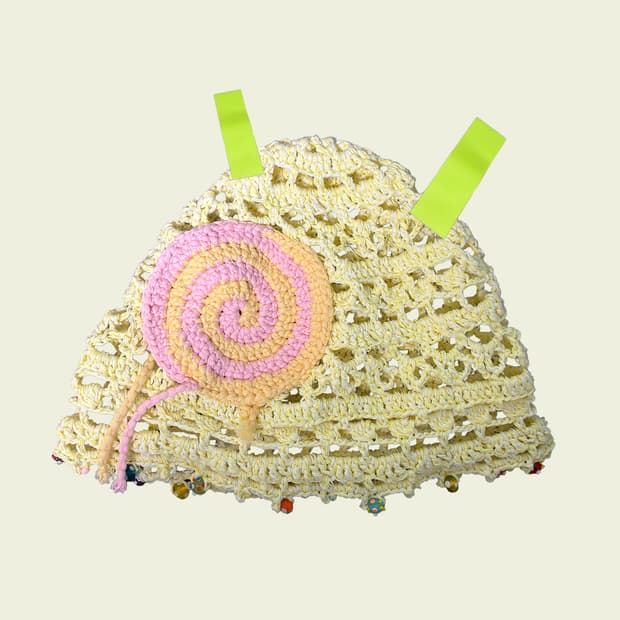 Handmade crochet lace beanie