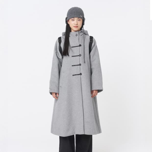 미세키서울 Hoodie long duffle coat