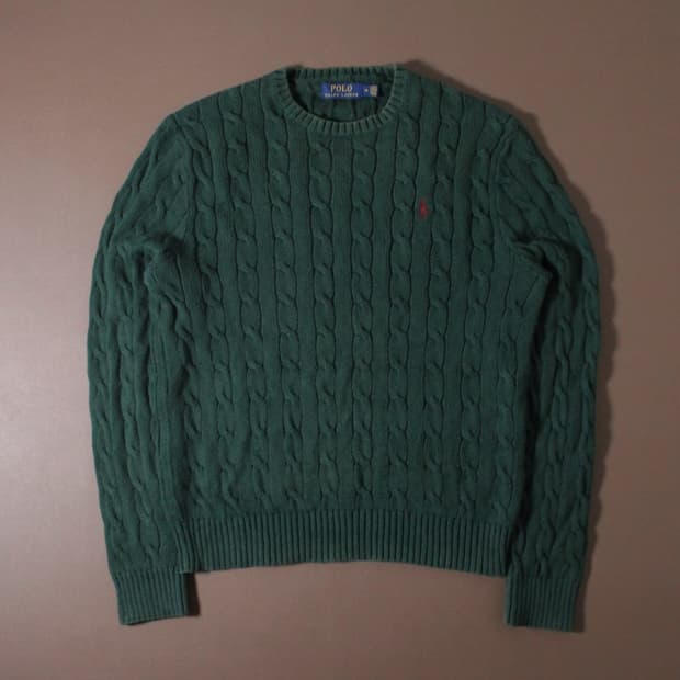 Polo 폴로 랄프로렌 그린 케이블 니트 
