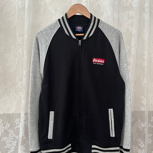 L) 디키즈 바시티 기모 집업 블랙