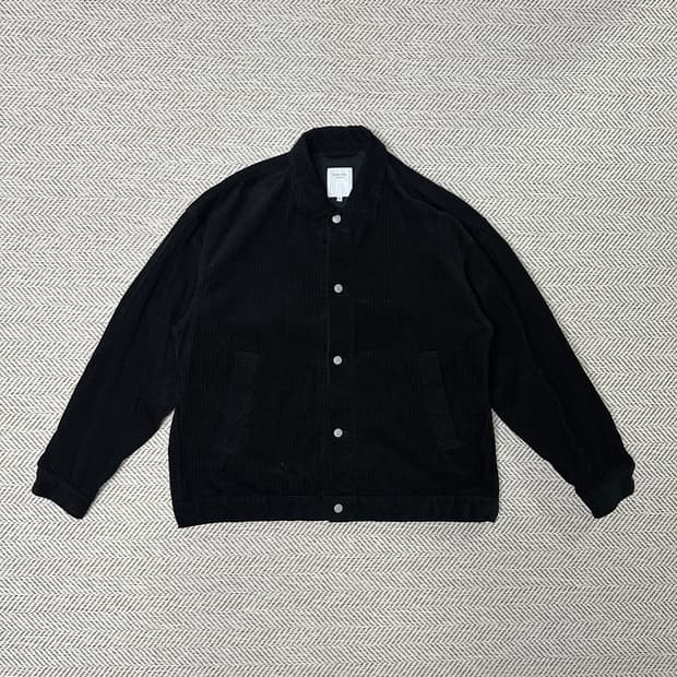 BEAMS Cordroy shirt jacket work black xl