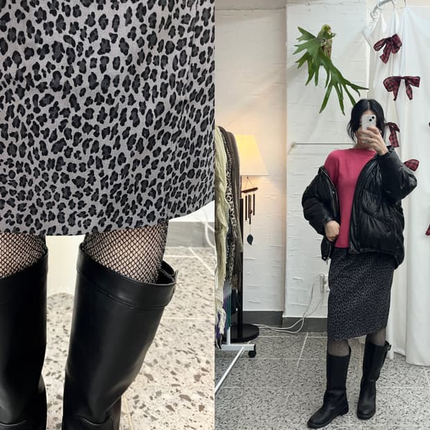 ash leopard skirt