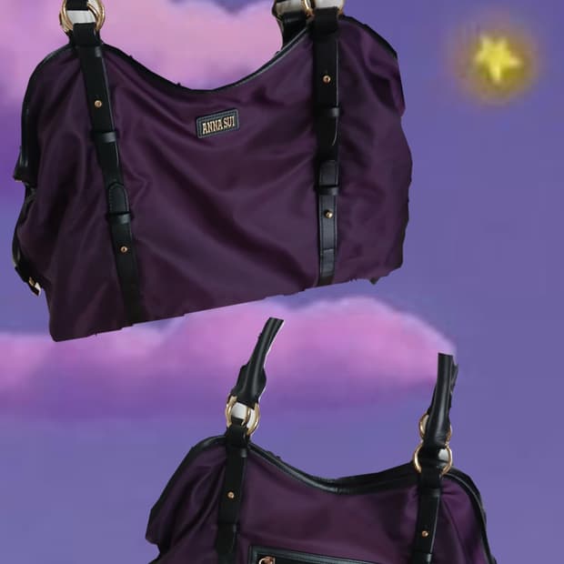 안나수이 퍼플 나일론 숄더백 ♣️💜