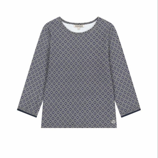 FLOWER CAPRI SLEEVE GREY