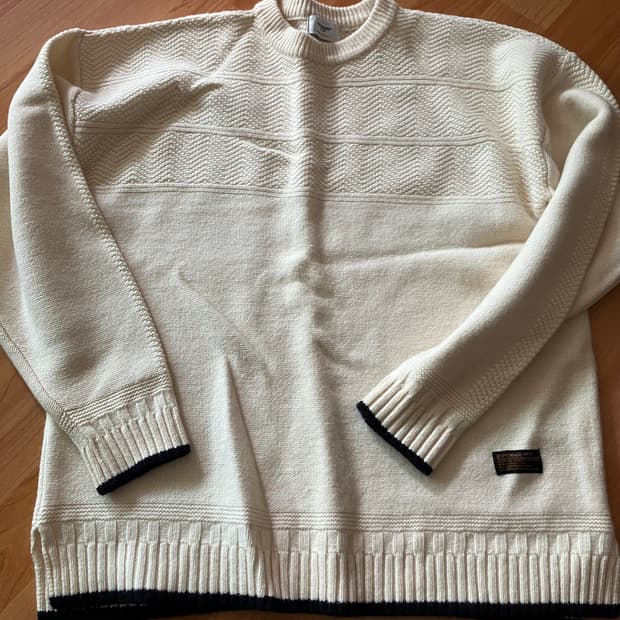 에스피오나지 Fisherman Guernsey Sweater Ivory