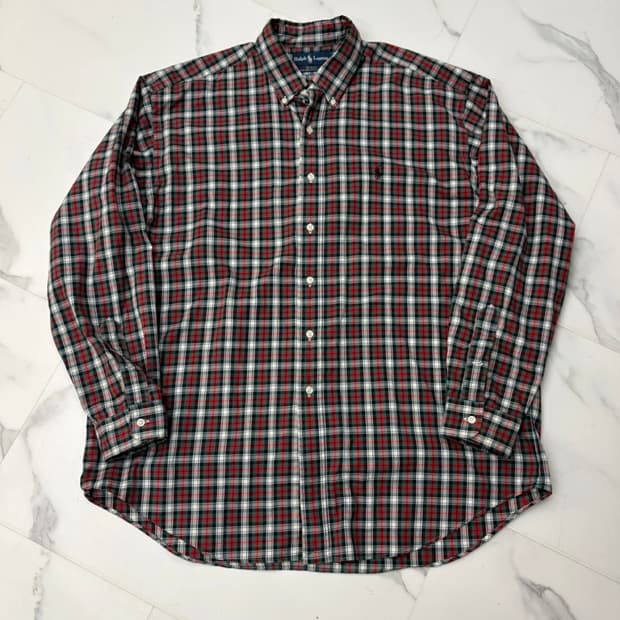 폴로 랄프로렌 블레이크 체크 셔츠 XL