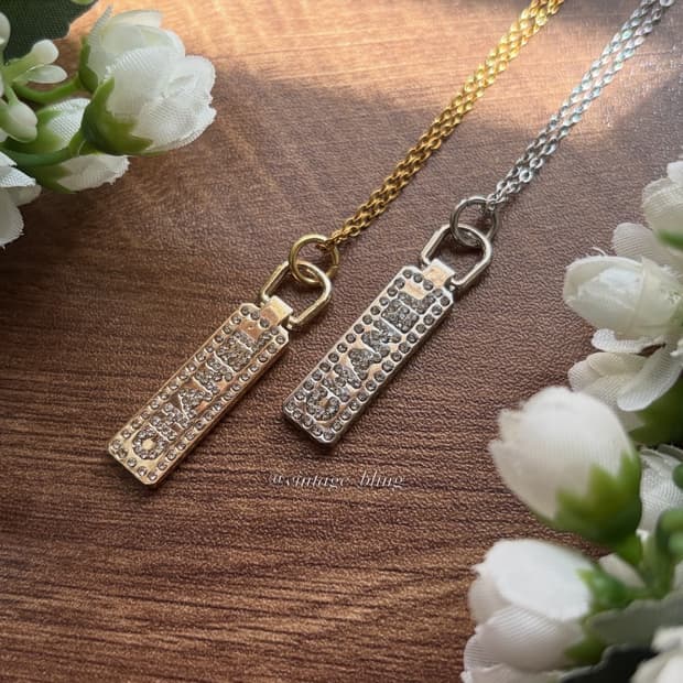 샤넬 스톤 후크 목걸이