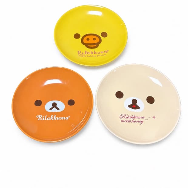 🧸 리락쿠마 접시 3종 세트 (빈티지)