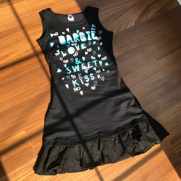 vintage barbie frill sleeveless