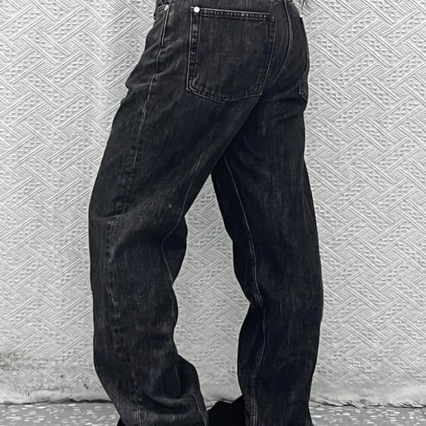 모드나인 빈티지 모던시크 캐주얼 흑청 데님팬츠 31인치 C08826