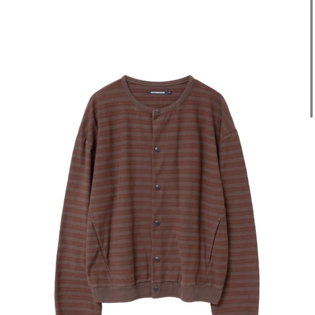 해칭룸 스트라이프 가디건 Brown Red