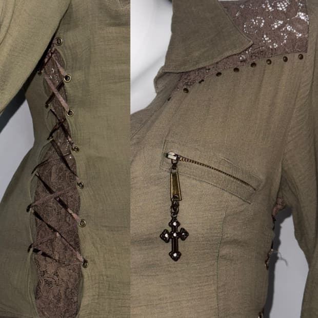 세실맥비 데일리 카키 와투케 코디세트