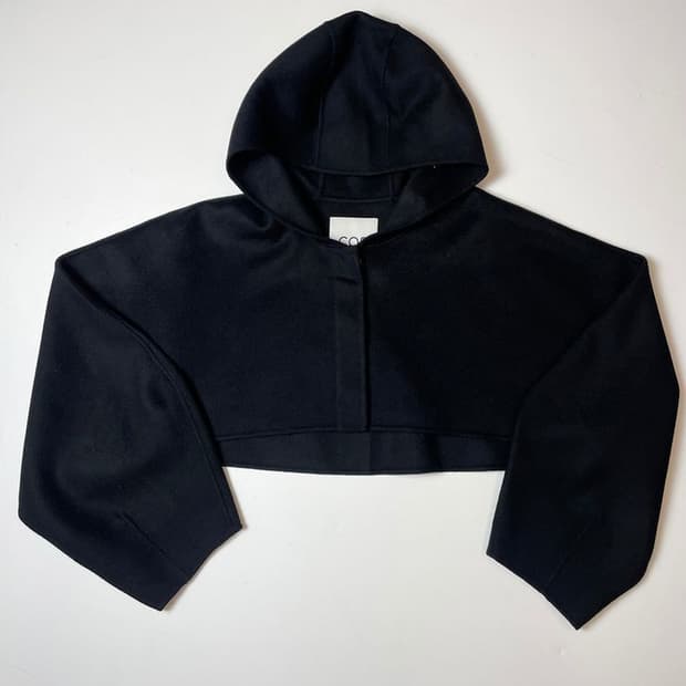 코스 크롭 울 하이브리드 후드 자켓 PN9453