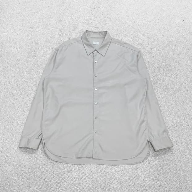 쿠어 모달 솔리드 셔츠 라이트그레이