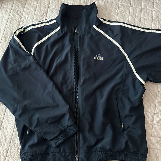 아디다스 우원재 바람막이 빈티지 올드스쿨 네이비