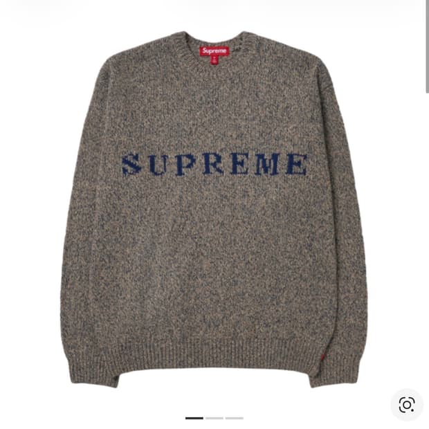 슈프림 콘트라스트 로고 스웨터 토프 멜란지 - 25SS