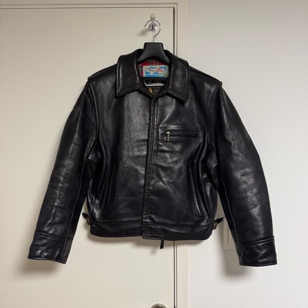 [40] Aero Leather 에어로 레더 하이웨이맨 자켓