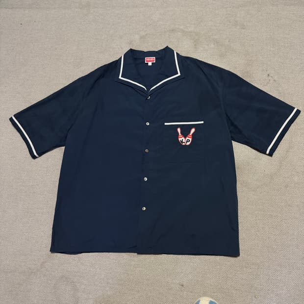 KENZO 겐조 엘리펀트 하와이안 셔츠