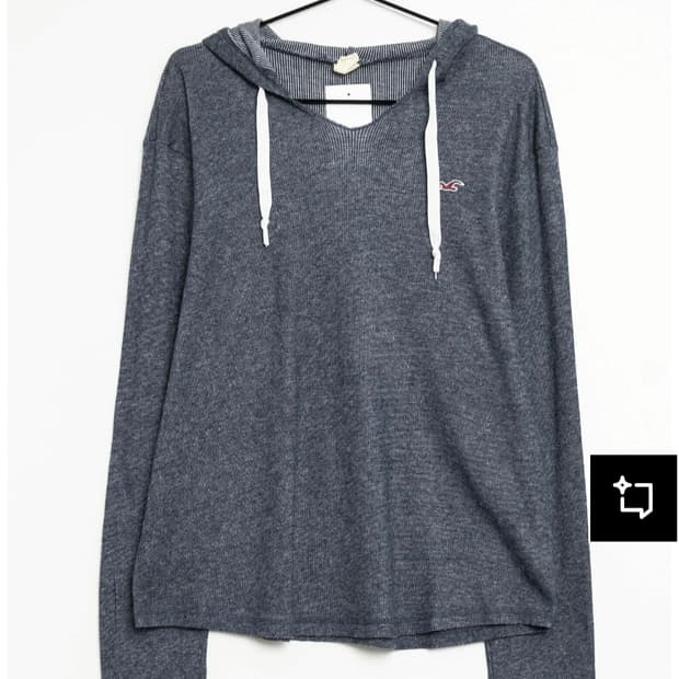 홀리스터)미국빈티지 와투케 y2k 대대장 그레이 올드스쿨 긴팔니트 후드티