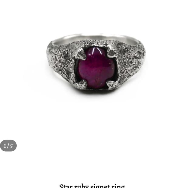 Agaffeine star ruby ring 18호