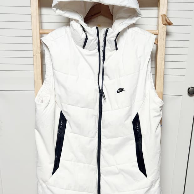 나이키 화이트 조끼 패딩 점퍼 자켓 베스트 