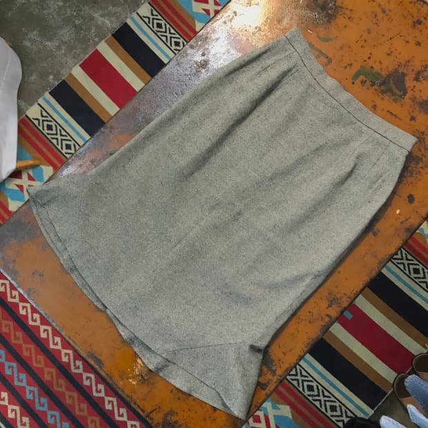 90s chloe 끌로에 H라인 보카시 울 머메이드 스커트 허리 27 