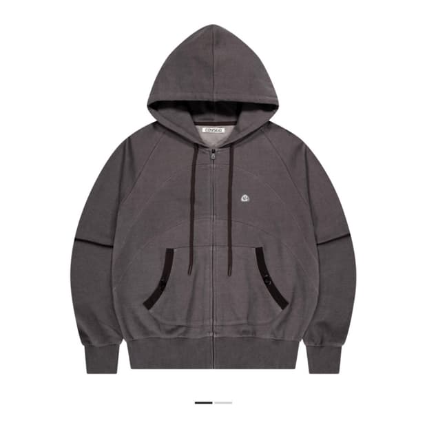 코이세이오 스트링 포켓 후드 집업 와인