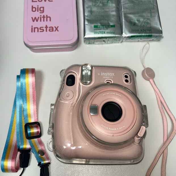 인스탁스 미니 11 핑크+필름 20장+케이스 