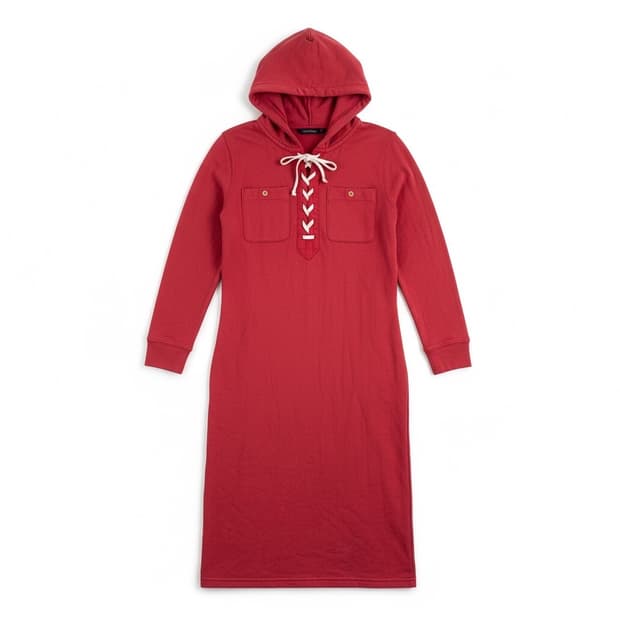 Polo 폴로 핑크 코튼 후드 롱원피스 XS (캐주얼)