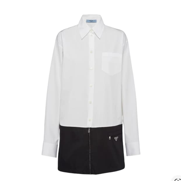 프라다 나일론 셔츠 원피스 38 prada
