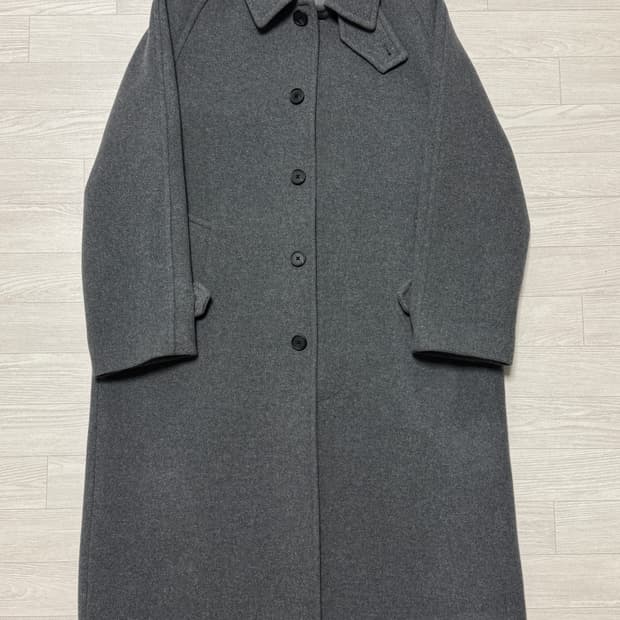 무신사 스탠다드 캐시미어 블렌드 오버사이즈 발마칸 코트 미디엄 그레이 M
