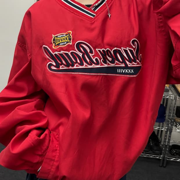 리복 00s NFL 슈퍼볼 오버사이즈 웜업 