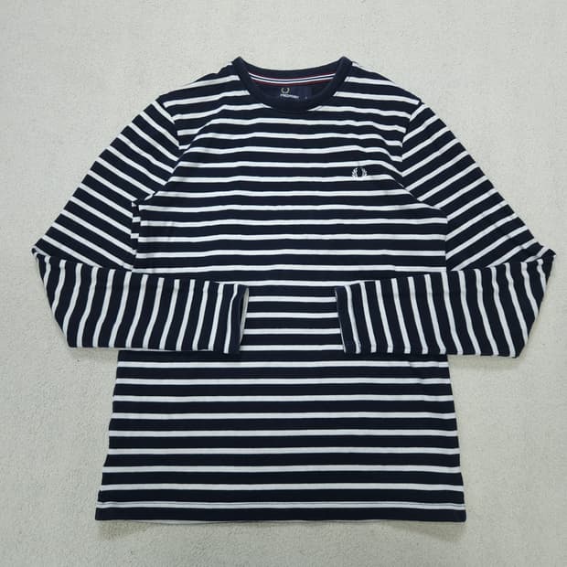 프레드페리 스트라이프 긴팔티 S