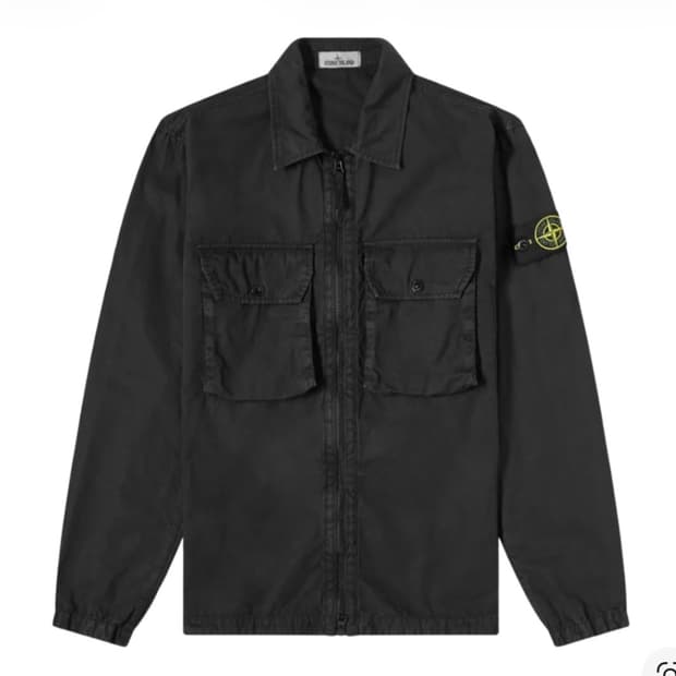 스톤아일랜드 올드이펙트 오버셔츠 21FW (블랙  XL)