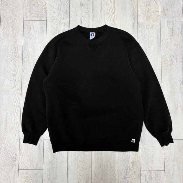 90s 러셀에슬레틱 스웻셔츠 블랙