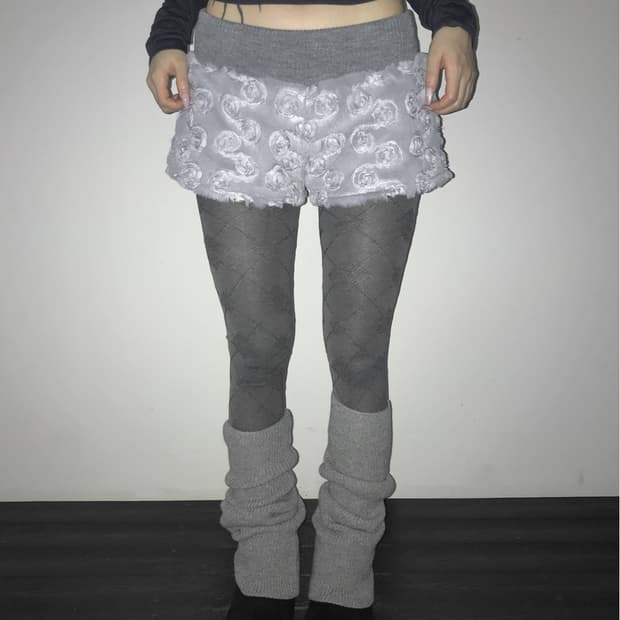 디에어타운 레그워머 wool leg warmer grey