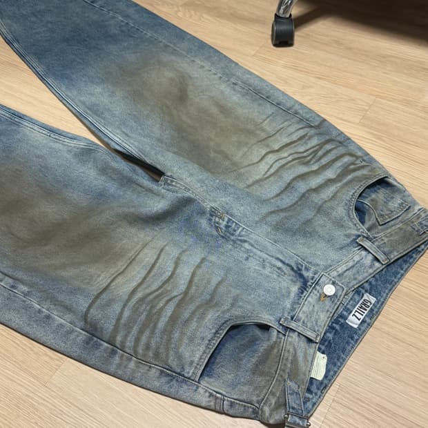 그레일즈 코팅 벌룬 데님팬츠