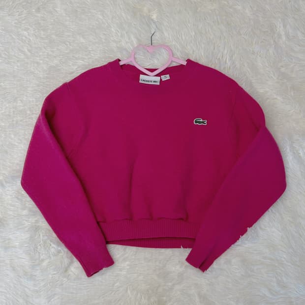 라코스테 크롭 니트