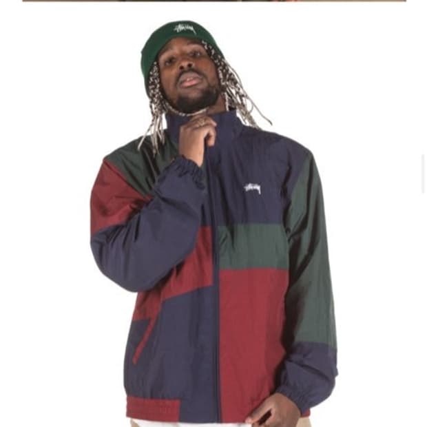 스투시 패널 트랙자켓