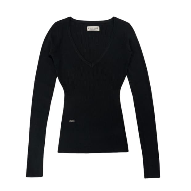 페일제이드 Deep V Knit (Black)