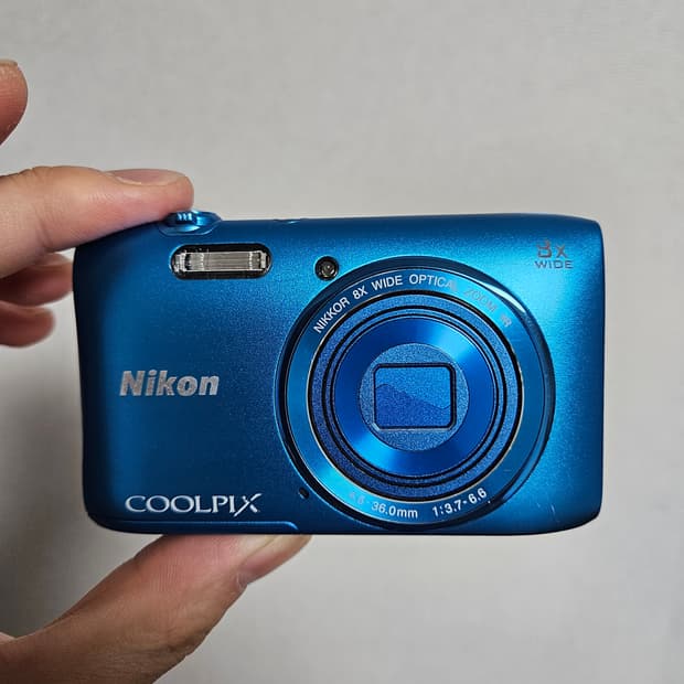(에스파 윈터 디카) 니콘 쿨픽스 S3600 블루 디카
