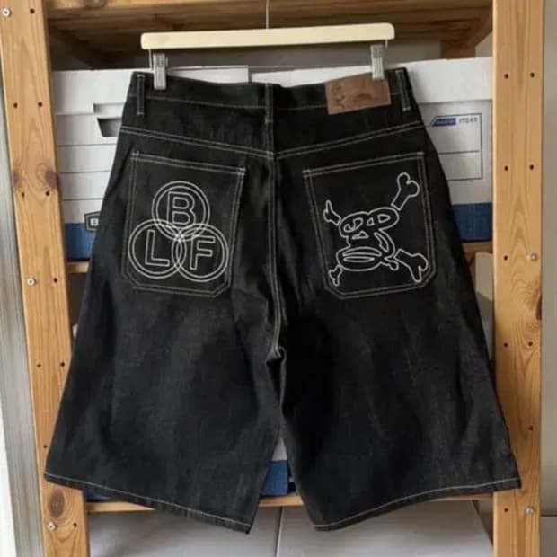 보이롱페이스 데님 쇼츠 L