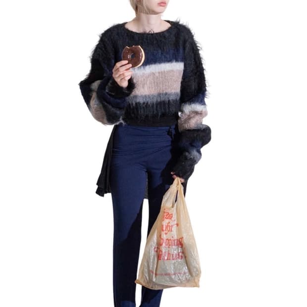 perverze 퍼버즈 더블 스트라이프 니트