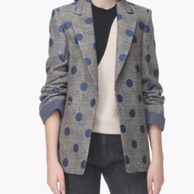 한섬 타임 2018 도트 자켓 55 상태최상