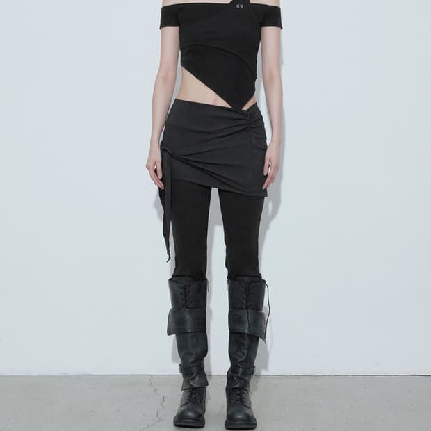 보헤미안서울 레이어드 오프숄더 탑