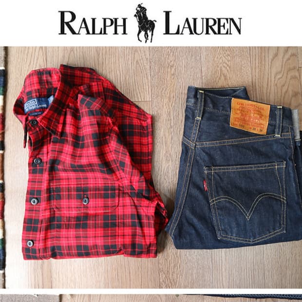  polo ralph lauren 폴로랄프로렌 코튼100% 체크남방

