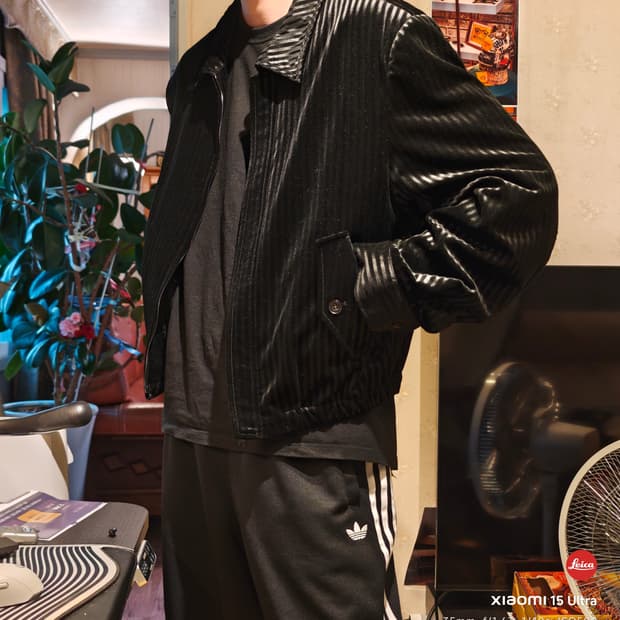 포커페이스 블랙 스트라이프 벨벳 블루종 50사이즈