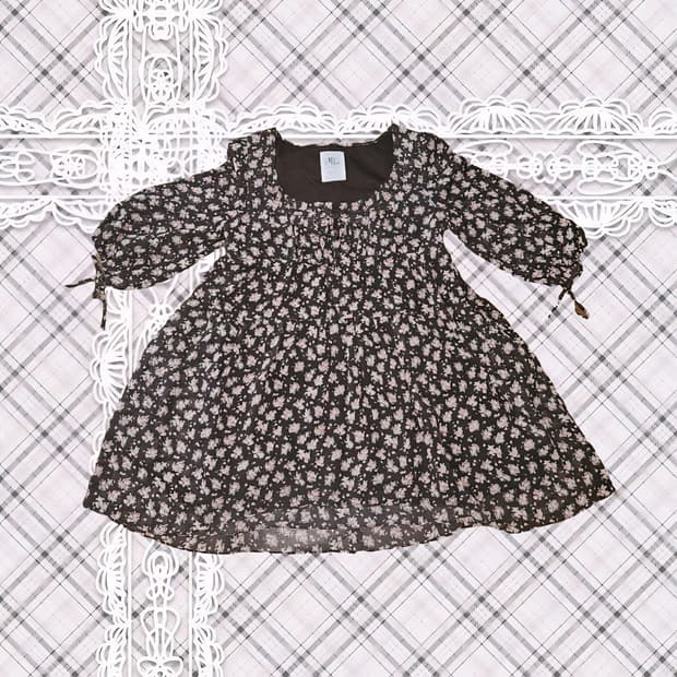 빈티지 딸기초코 미니 원피스