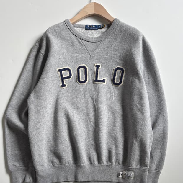 Polo 폴로 랄프로렌 QR라벨 아치로고 그레이 맨투맨