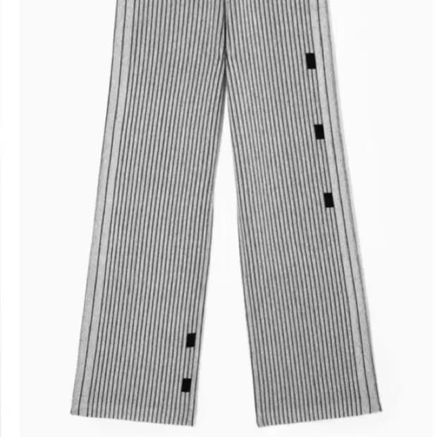 코스x강서경 지오메트릭 자카드 니트 팬츠